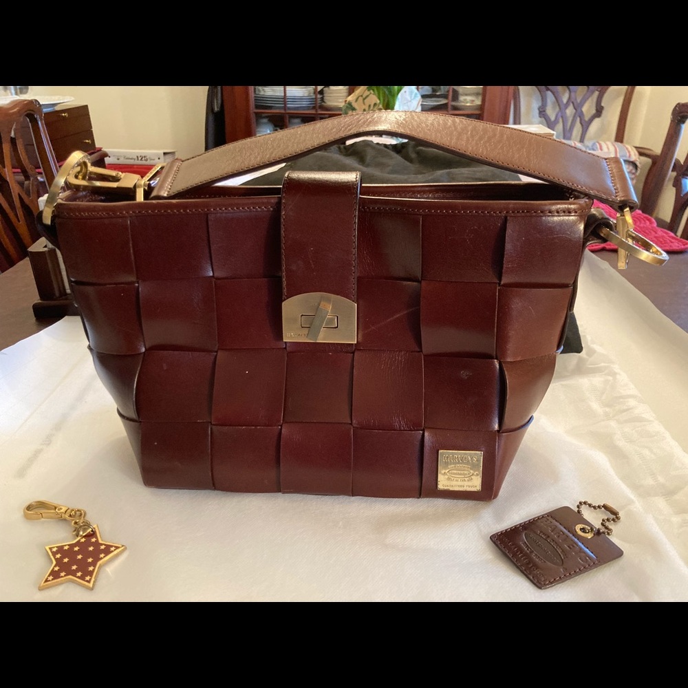 Harveys Leather Carriage Hobo, Brown, EUC